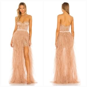 For Love & Lemons X REVOLVE Bustier Gown in Warm Taupe